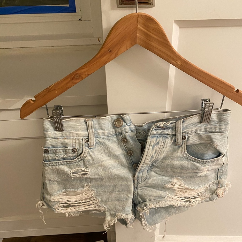 High waisted jean shorts